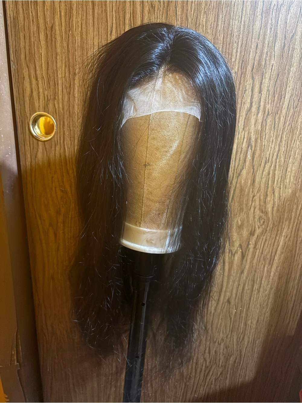 Lemoda hair full lace 26in Natual Black Long Straight Lace Front Wig -Human hair